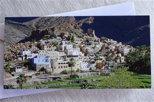 Faltkarte Bergdorf Bilad Sayt, Oman